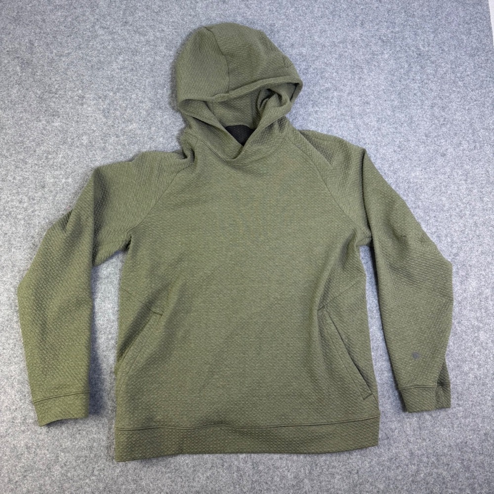 Lululemon Engineered Warmth Hoodie Mens Medium Olive Green Wool Blend LM3EOZS